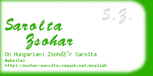 sarolta zsohar business card